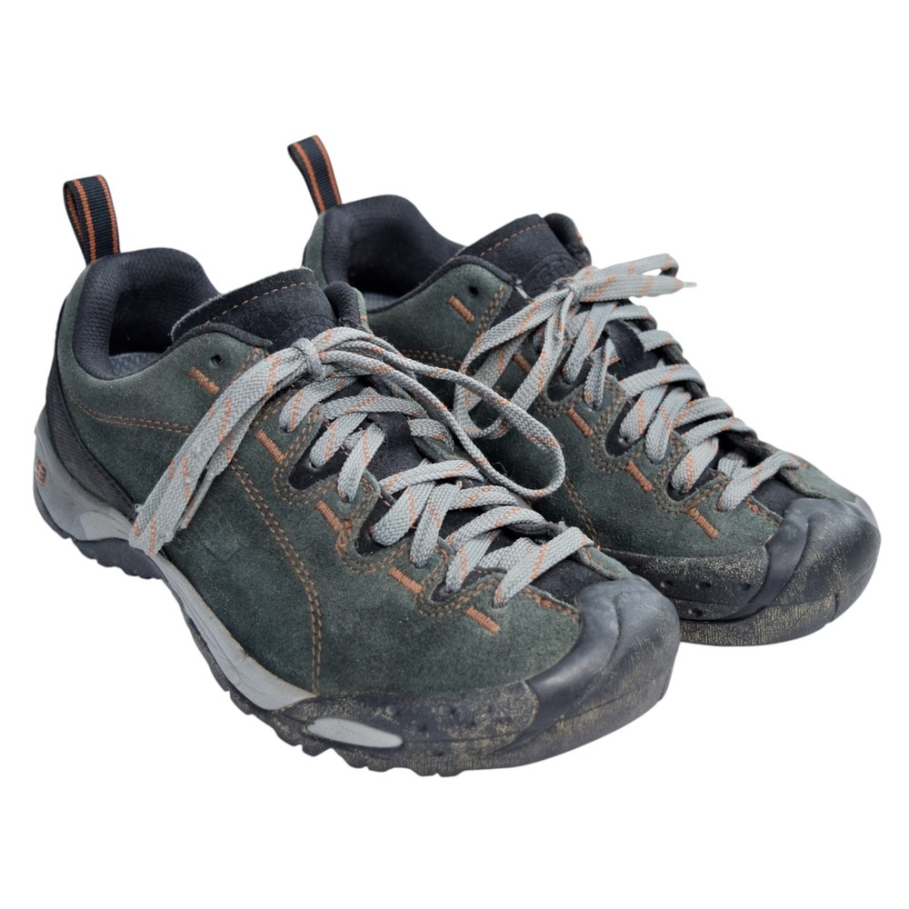 KEEN S3 Trail Hiking Shoes Dark Olive Green Suede Sneakers Mens Sz 7 Low Outdoor